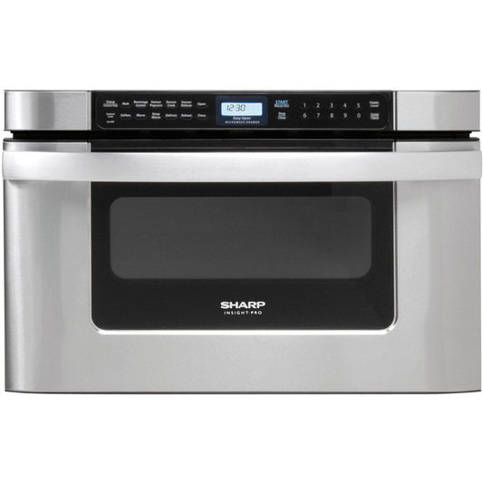 Sharp - 24" 1.2 Cu. Ft. Built-in Microwave Drawer - Stainless Steel