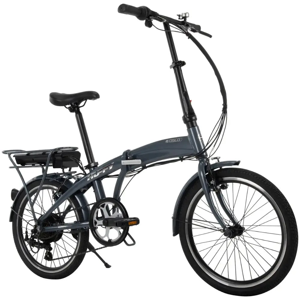 Huffy - Oslo Folding E-Bike w/ 25 mi max Operating Range & 20 mph max Speed - Blue