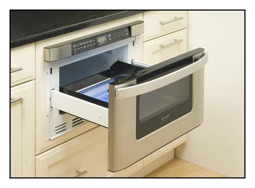 Sharp - 24" 1.2 Cu. Ft. Built-in Microwave Drawer - Stainless Steel