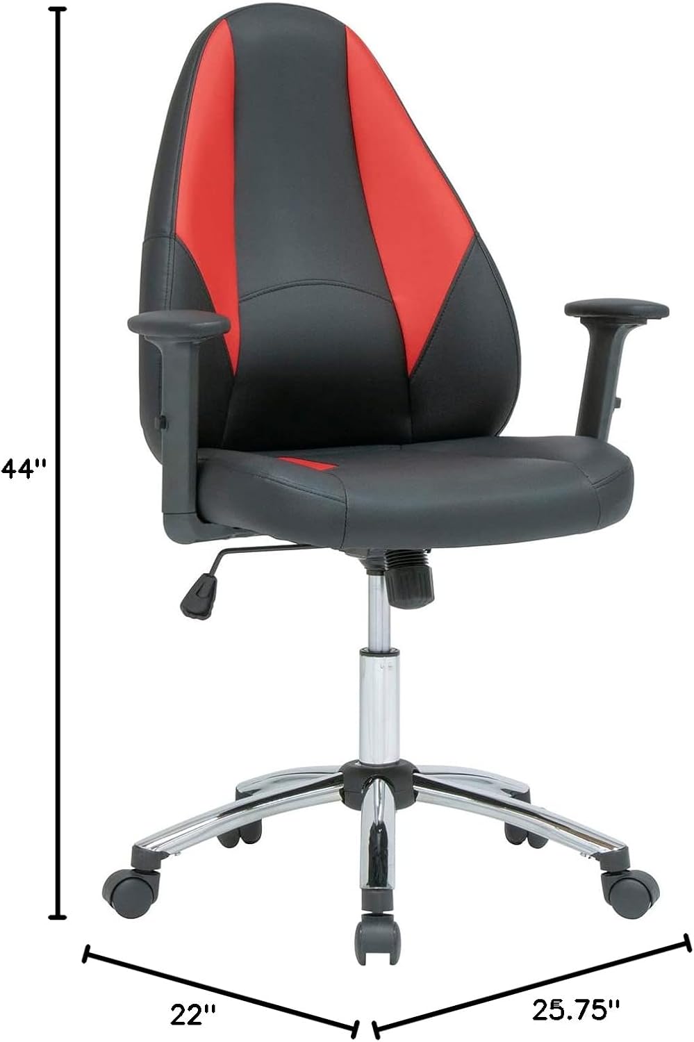 SD Gaming Contoured Swivel, Gaming Chair, Task Chair with Tilt and Height Adjustable Seat and Arms