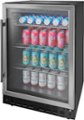 Insignia - 165-Can Built-In Beverage Cooler - Stainless Steel