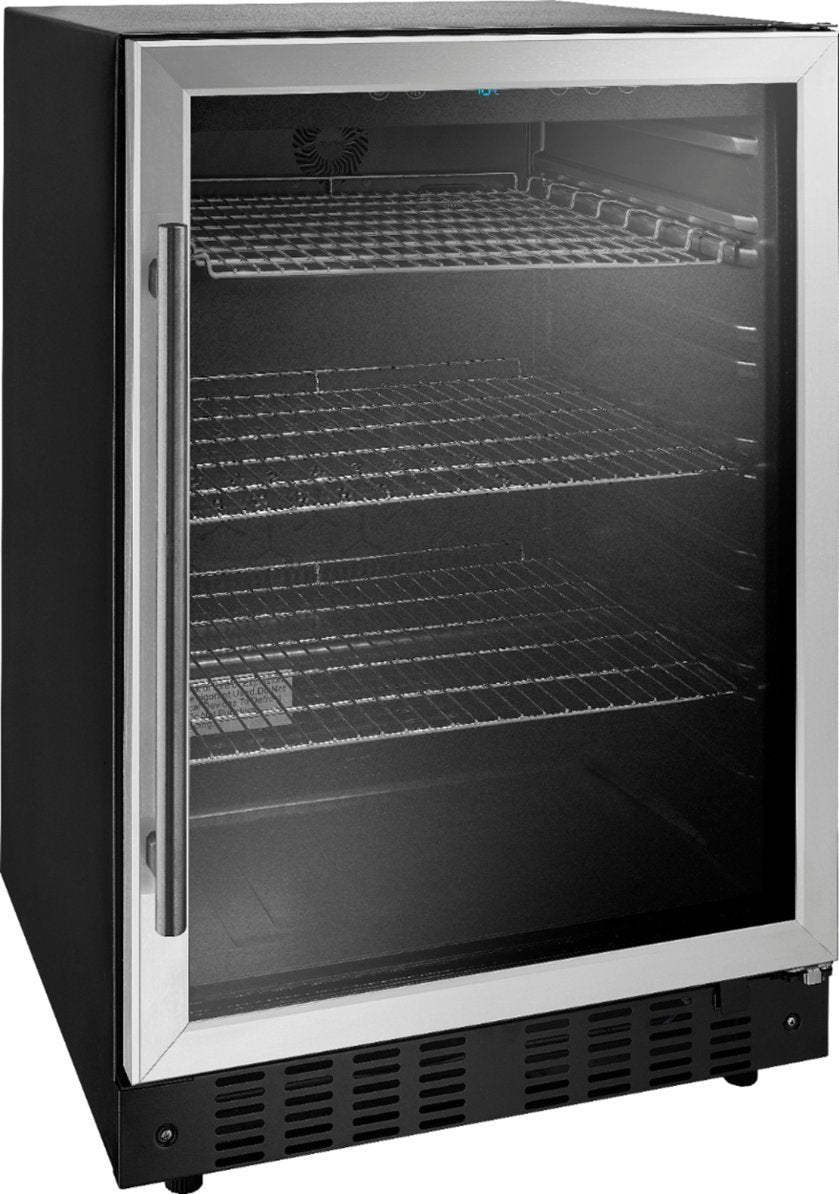 Insignia - 165-Can Built-In Beverage Cooler - Stainless Steel