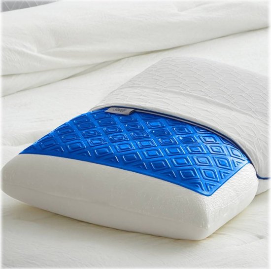 Sealy - Chill Gel Memory Foam Bed Pillow - Blue