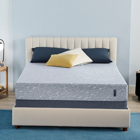 Serta - Sheepless Nights 9" Medium Foam Mattress -Twin - Blue