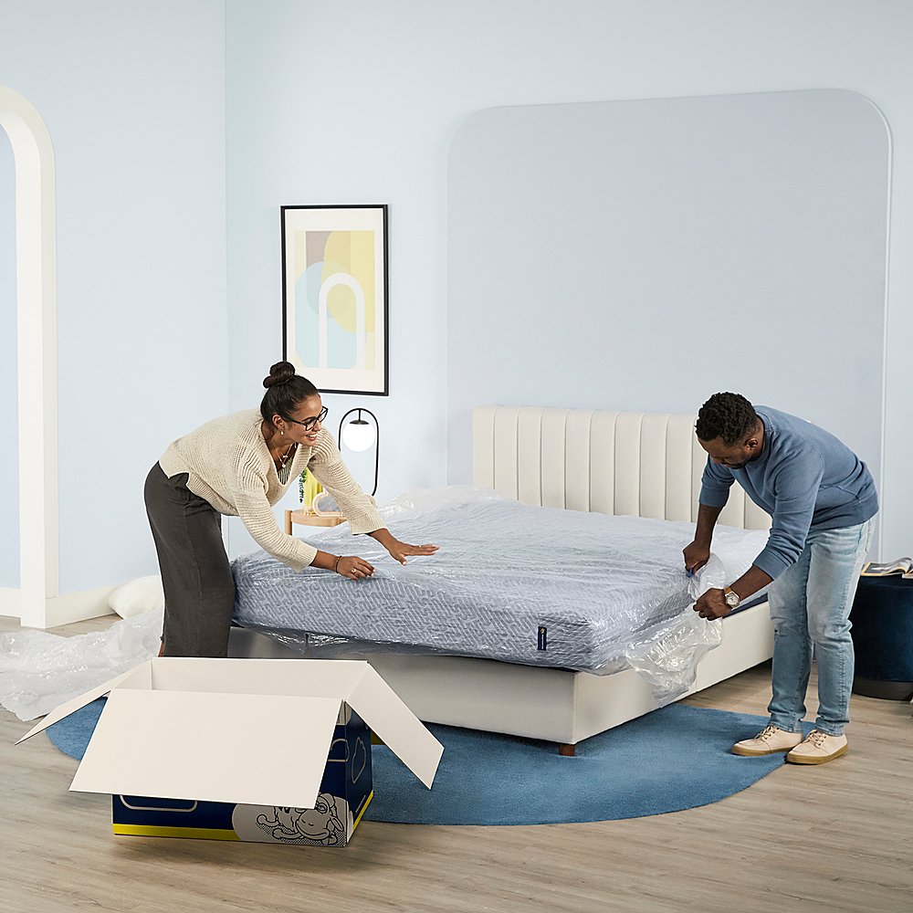 Serta - Sheepless Nights 9" Medium Foam Mattress -Twin - Blue