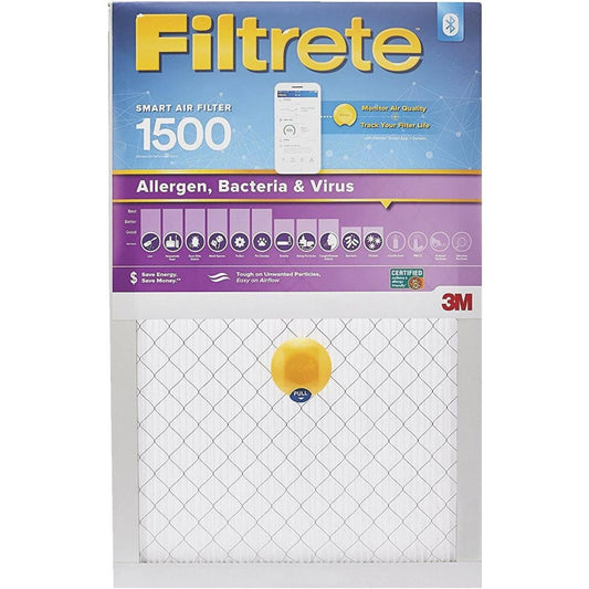 Filtrete - 16" x 25" x 1" Allergen, Bacteria and Virus Smart Air Filter - White