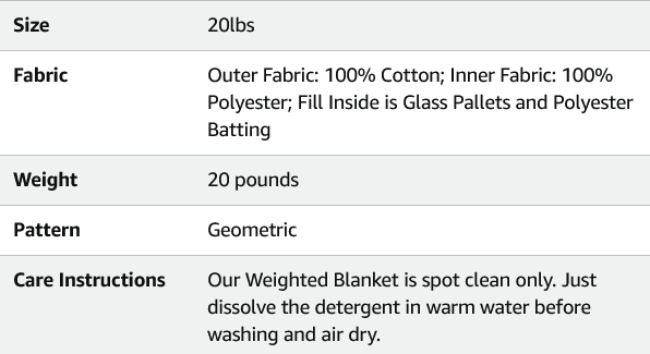 Casper - Weighted Blanket, 20 lbs - Gray