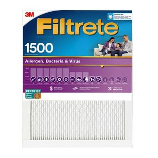 Filtrete - 16" x 25" x 1" Allergen, Bacteria and Virus Smart Air Filter - White