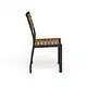 Emma and Oliver 2 Pack Outdoor Faux Teak Side Chair with Poly Slats - Teak Patio Chair