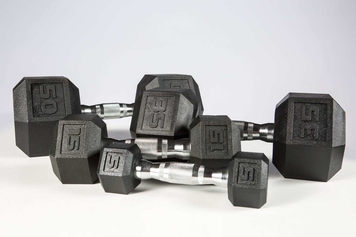 York PVC Hex Dumbbell – Chrome Ergo Handle