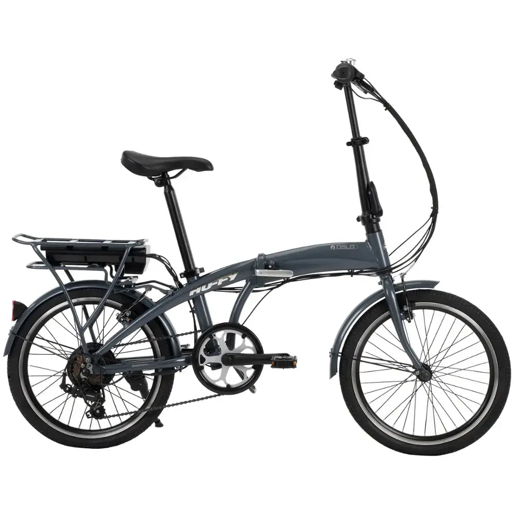 Huffy - Oslo Folding E-Bike w/ 25 mi max Operating Range & 20 mph max Speed - Blue