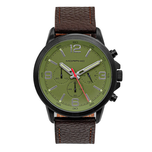 Morphic M86 Series Chronograph Quartz Green Dial Men's Watch