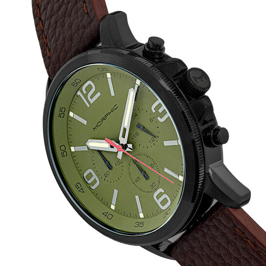 Morphic M86 Series Chronograph Quartz Green Dial Men's Watch