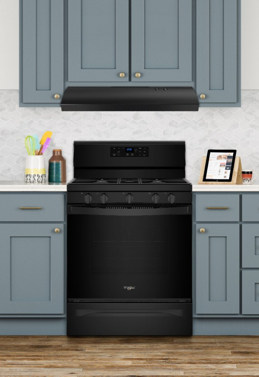 Whirlpool - 30" Recirculating Range Hood - Black