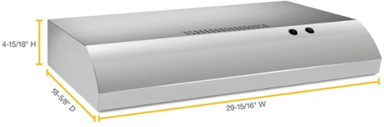 Whirlpool - 30" Recirculating Range Hood - Stainless steel