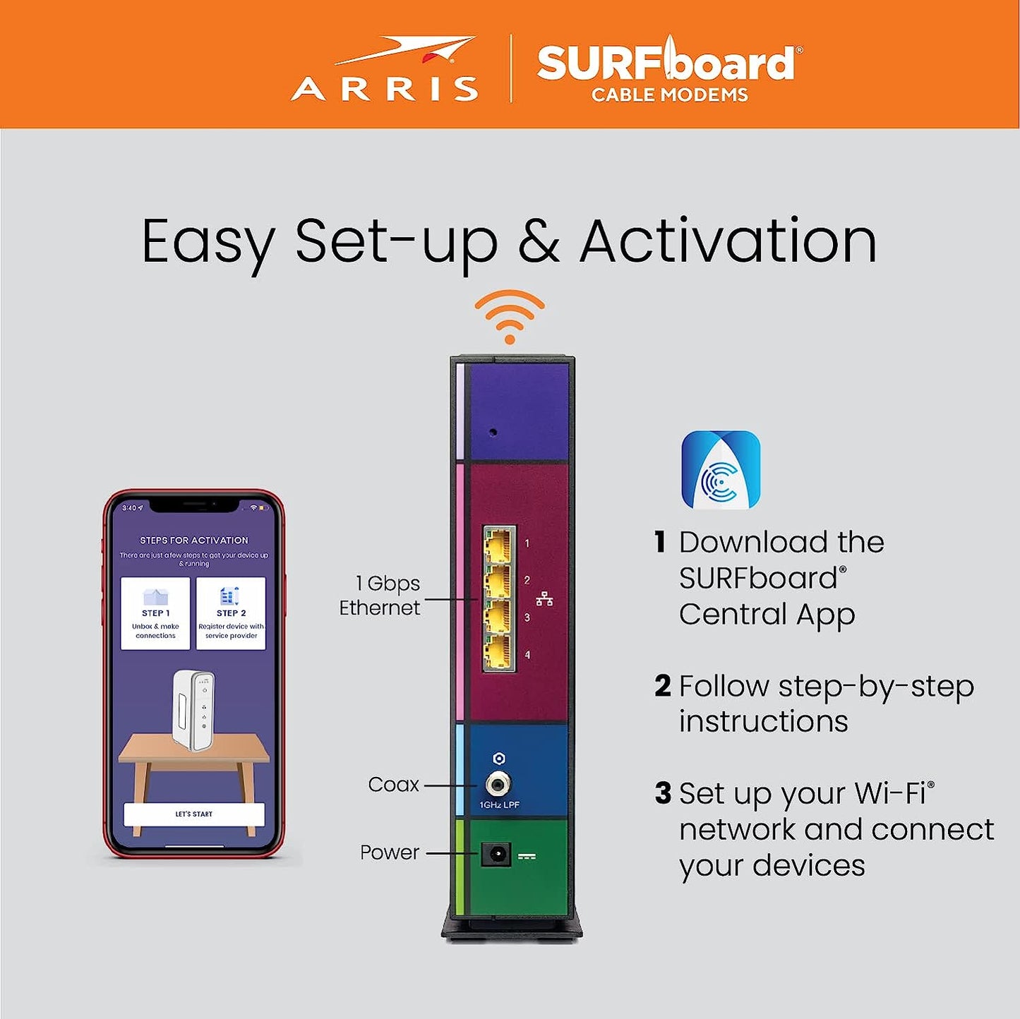 Aaris SBG7400AC2 Cable Modem & AC2350 Wifi Router