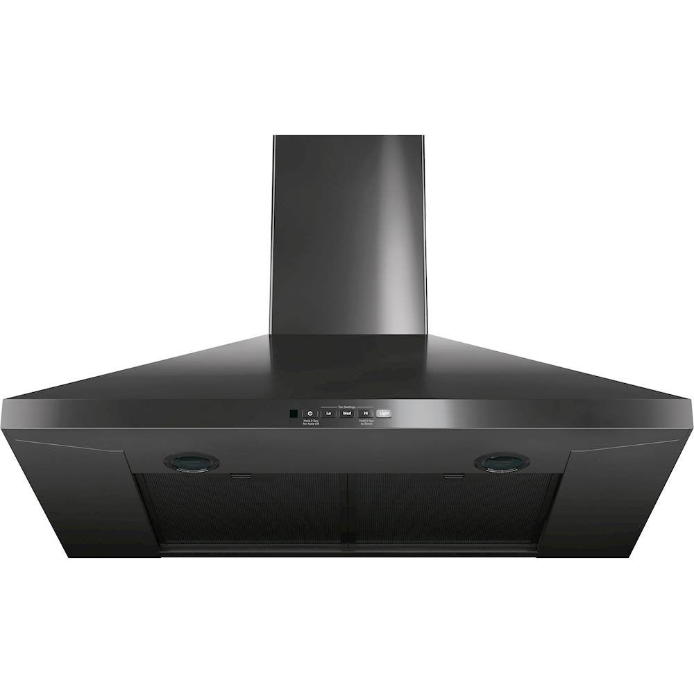 GE - 30" Convertible Range Hood - Black stainless steel